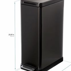 Trash Can Large Size New  Stainless Black New 