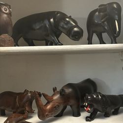 African Wooden Animal Carvings