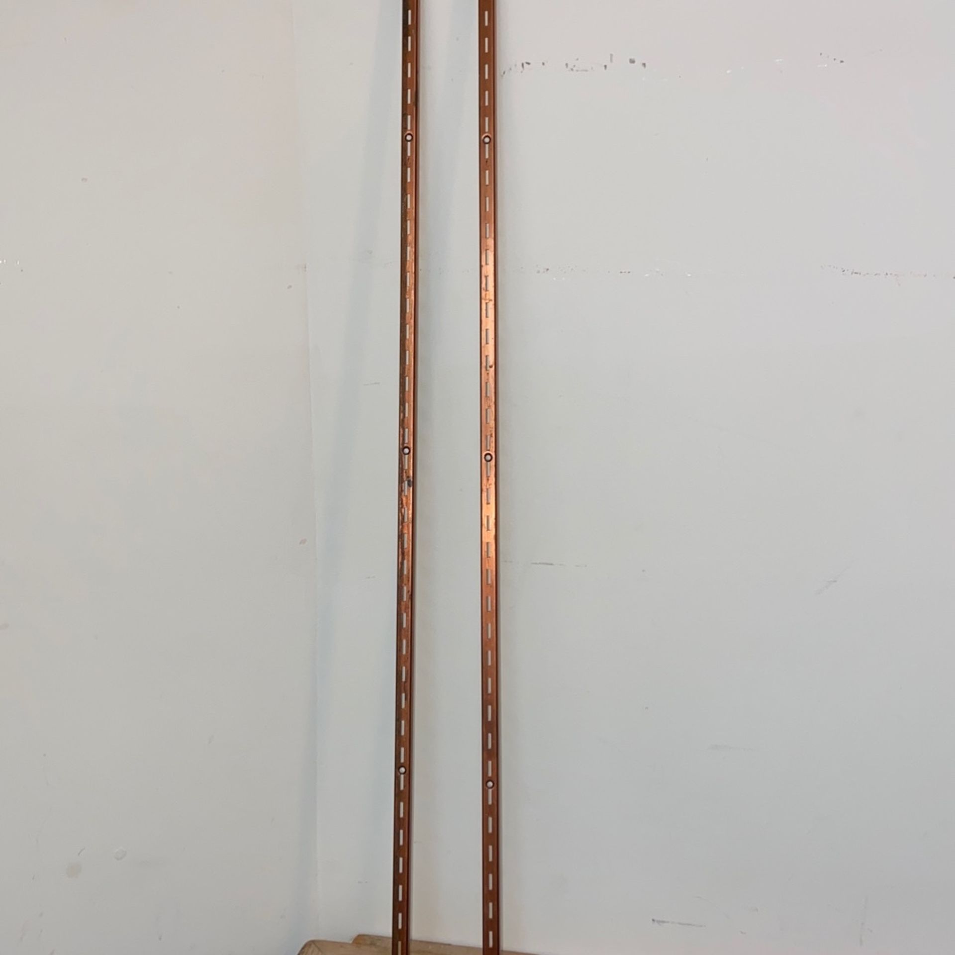 6 Metal Brackets 10” And 2 Metal Tracks 47 1/3”