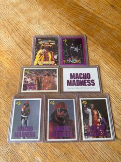 Macho Man WWF Card Lot: Includes Rare Purple Border Card