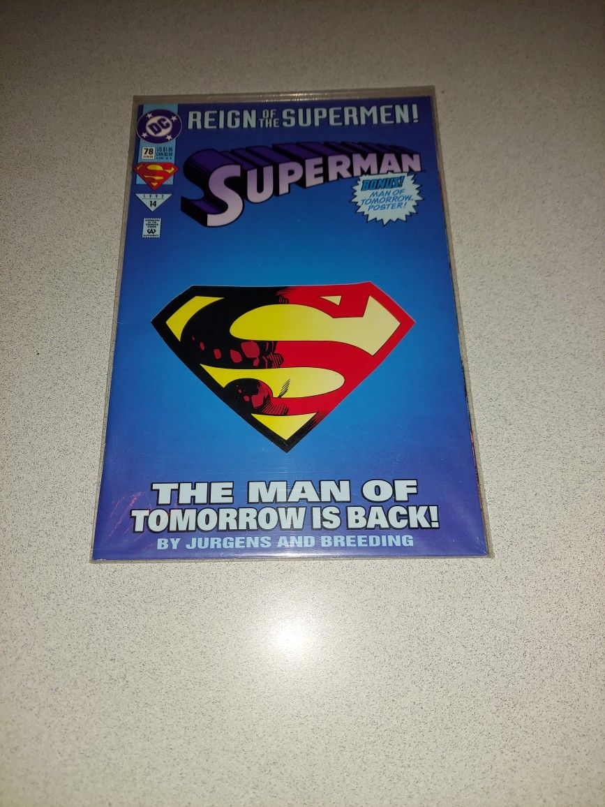 1993 REIGN OF THE SUPERMAN #78 COMIC BAGGED 