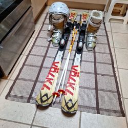 156 Volki Skis  Rossignol Boots 25.5  Helmet And Poles 