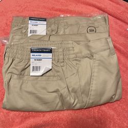 2 Boy Uniform Pants Khaki Color Size 18 Husky