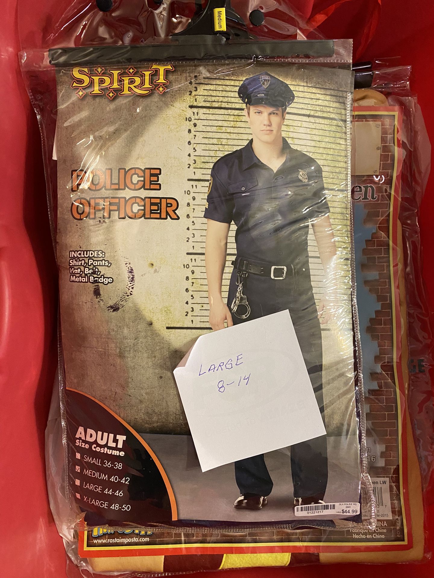 Large Police Costume$10.00