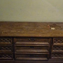 Solid Wood Dresser And Nightstand
