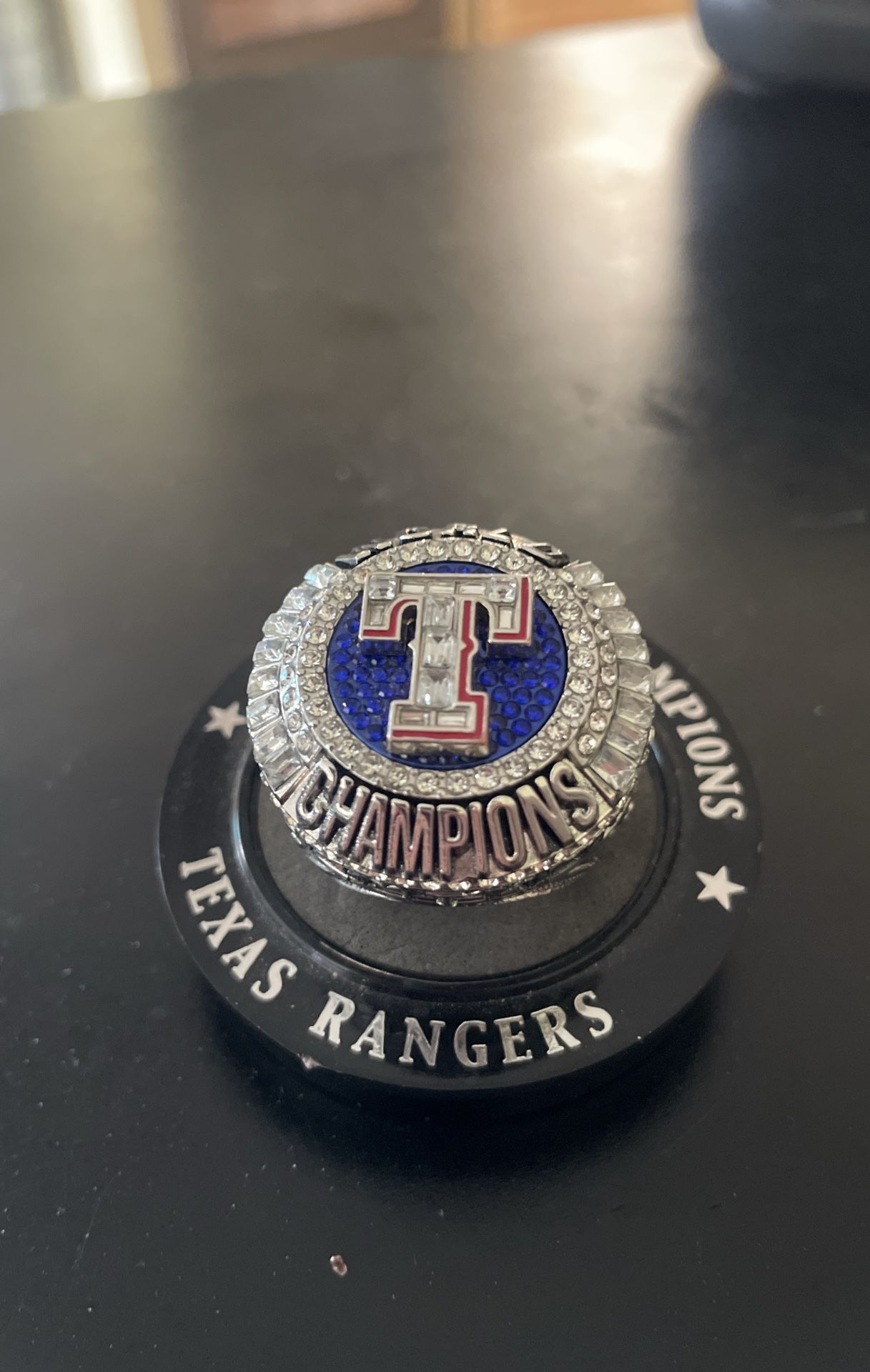Texas Rangers Garcia, World champions, replica ring