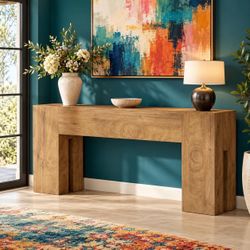 71”  Wood Console Table with Sturdy Base.