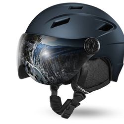 Odoland Ski Helmet with 2-in-1 Visor Goggles, Light Weight Snowboard Helmet for Men Women, Snow Sport Helmets