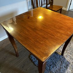 Dining table With Two Wooden Chairs