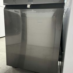 LG FlushFit 24-in Top Control Built-in Dishwasher ( Black Stainless Steel ) With Third Rack,