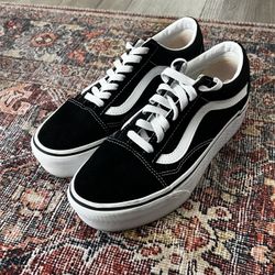 Black Vans Platform – Worn Once, Like New