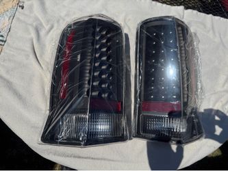 02-06 Cadillac Escalade Black LED Tail Lights