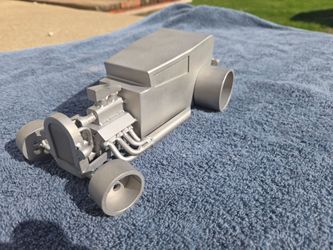 Hand built scrap metal hot rod