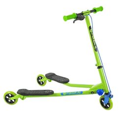 Fliker Air A1 | 3 Wheel Drift Wiggle Scooter for Kids Child 5-8 Years Old (Green)