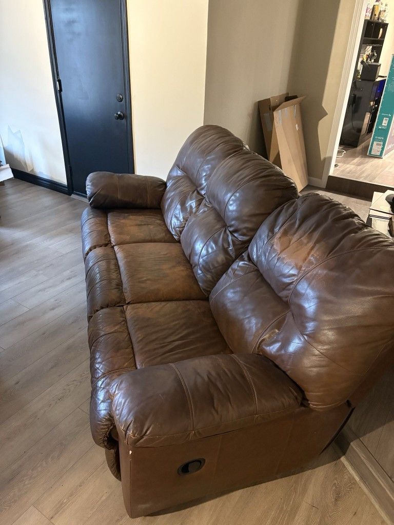 Used Leather Reclining Couch