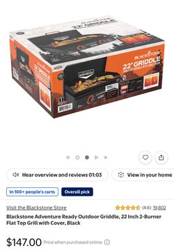 Blackstone 22" Griddle Tabletop griddle with hood(brand new)