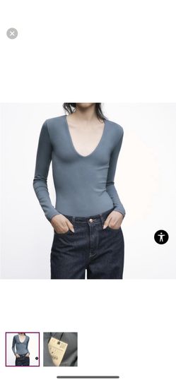 LONG SLEEVE COTTON BODYSUIT BLUE / GRAY 0/2335/642/485/02
