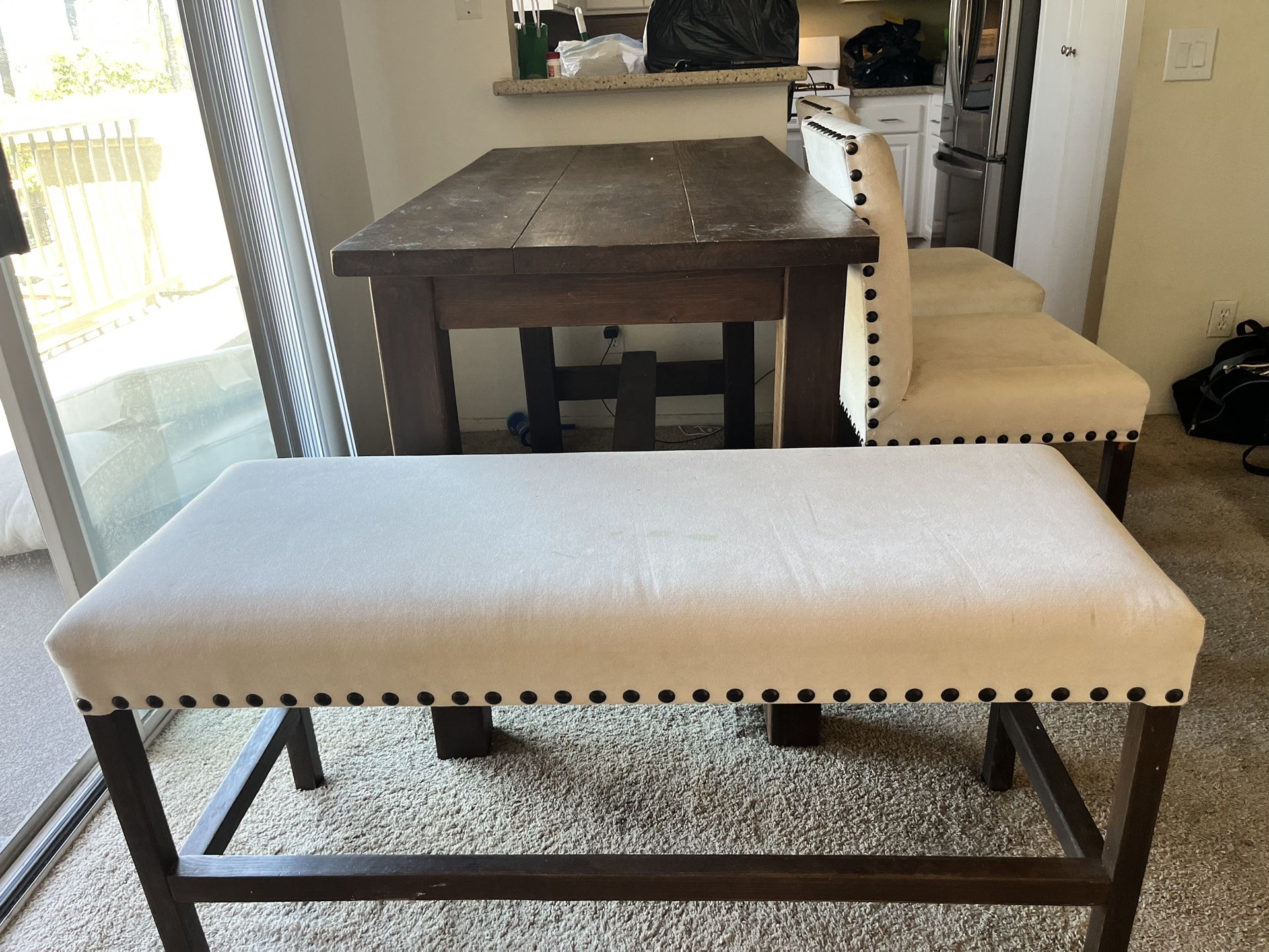 Free Dining Table Bench Stool High Wood