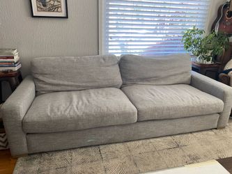 Grey fabric couch