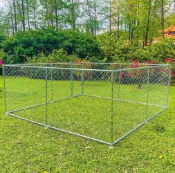 10 x10 x4.10ft Outdoor Dog Kennel Metal Big Dog Cage for Dog Playpen w/ Door Brand new still in the box E428 /E400