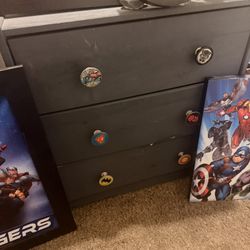 Marvel Hero Set/ Small 3 Drawers With Knobs  