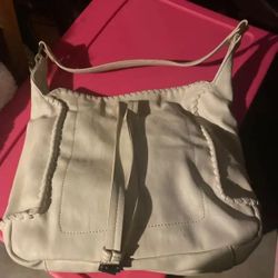 White Leather Handbag