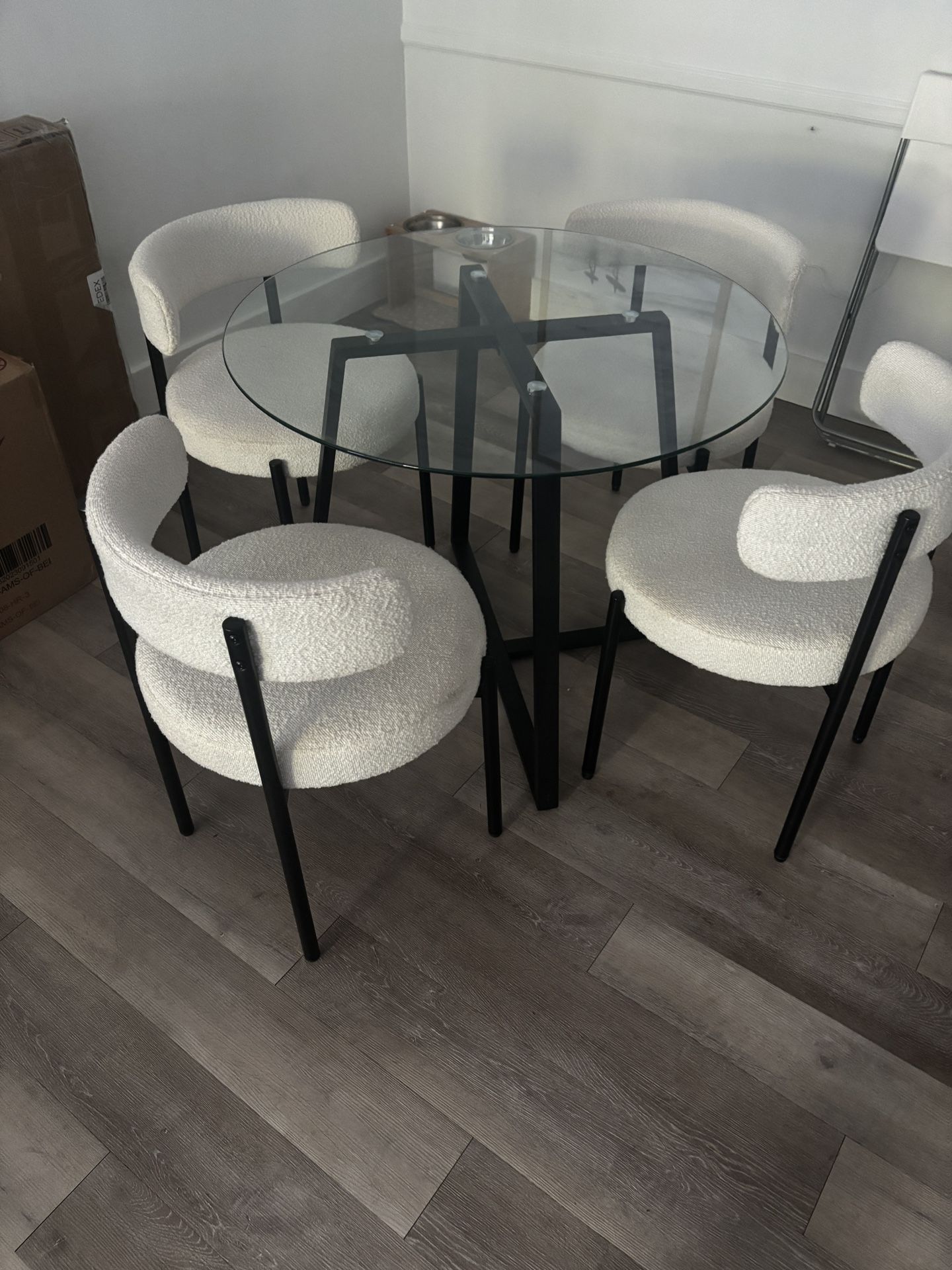 Glass Dining Table W/ Chairs
