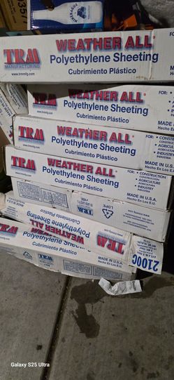 TRM Weather All Polyethylene Sheeting – Lot of 6