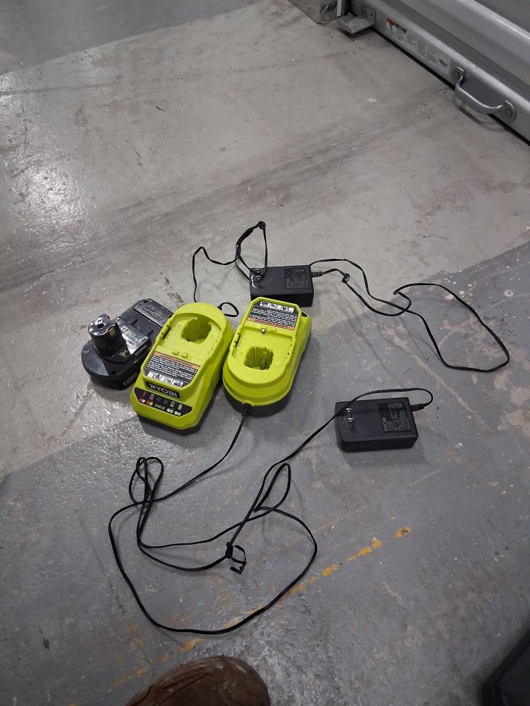 RYOBI CHARGER AN BATTERIES