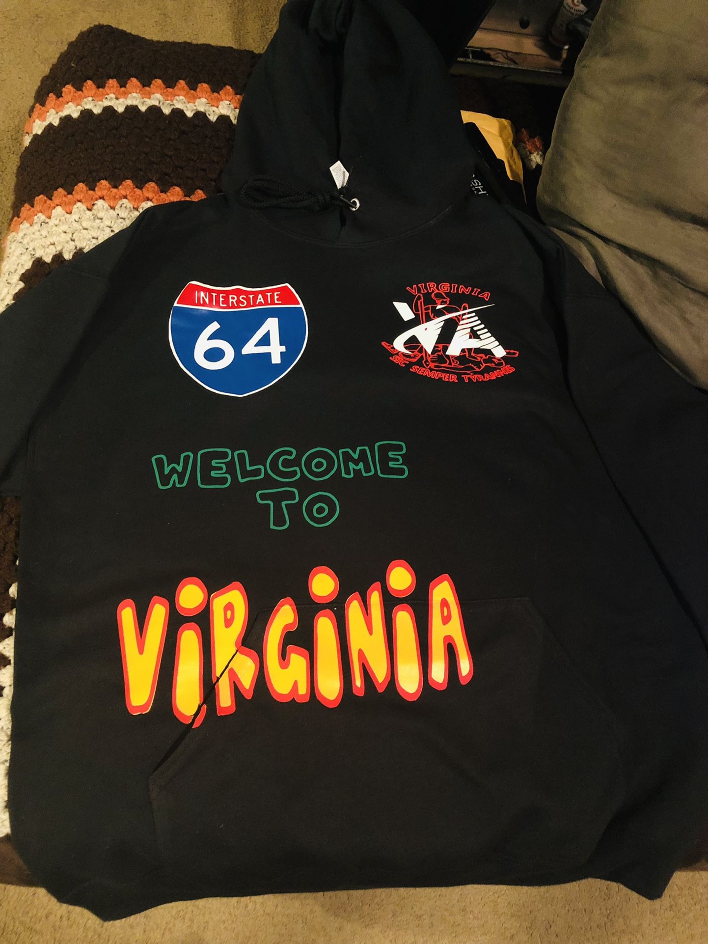 Welcome To Virginia hood $65   Few Sizes Available