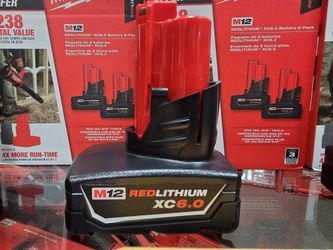 Milwaukee M12 2pk 6.0Ah Batteries, New, Financing Available 