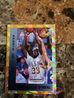 Shaquille O'Neal signed card