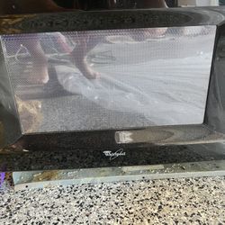 Black Microwave With Trim Kit