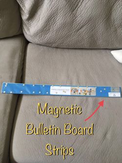 Vintage Magnetic Bulletin Board Strips