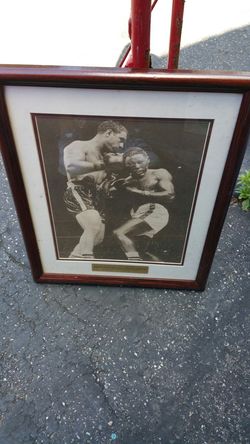 Rocky Marciano matted and framed with name plate