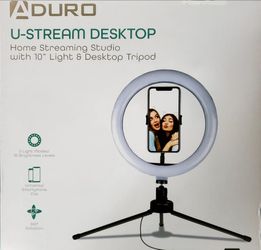HOME STREAMING STUDIO W 10" LIGHT & TRIPOD