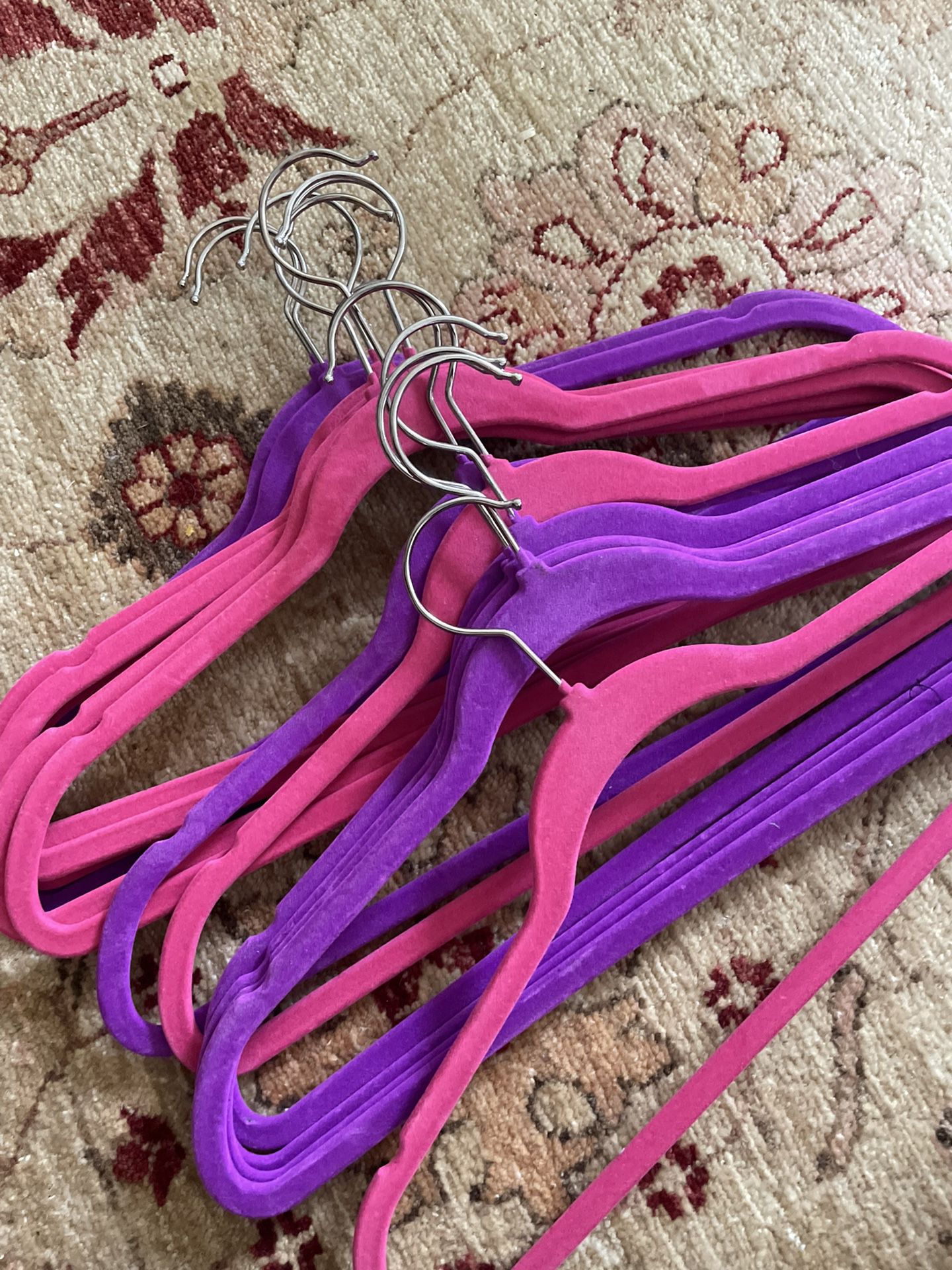 14 Purple and Pink Velvet Hangers
