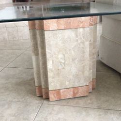 2-beveled glass Top End Tables And 1 Coffee Table (3) Pieces