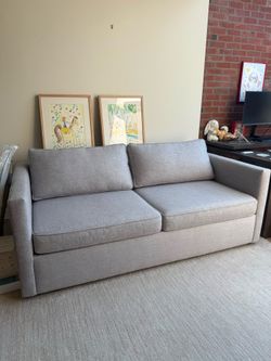 West Elm Harris Twin Sleeper Queen Sofa - Gray, Excellent Condition