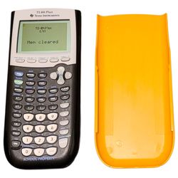 TI-84 Plus Graphing Calculator Yellow School Property Tested Excellent Works
