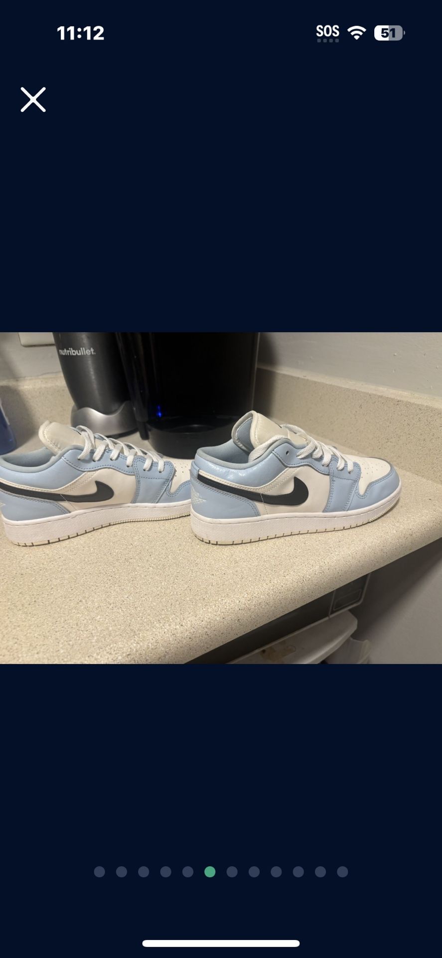  Jordan AJ 1 Low. Ice Blue women
