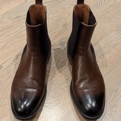BRUNO MAGLI Mens Bucca Chelsea Boots Sz 10.5 M Dark Brown Leather Made In Italy