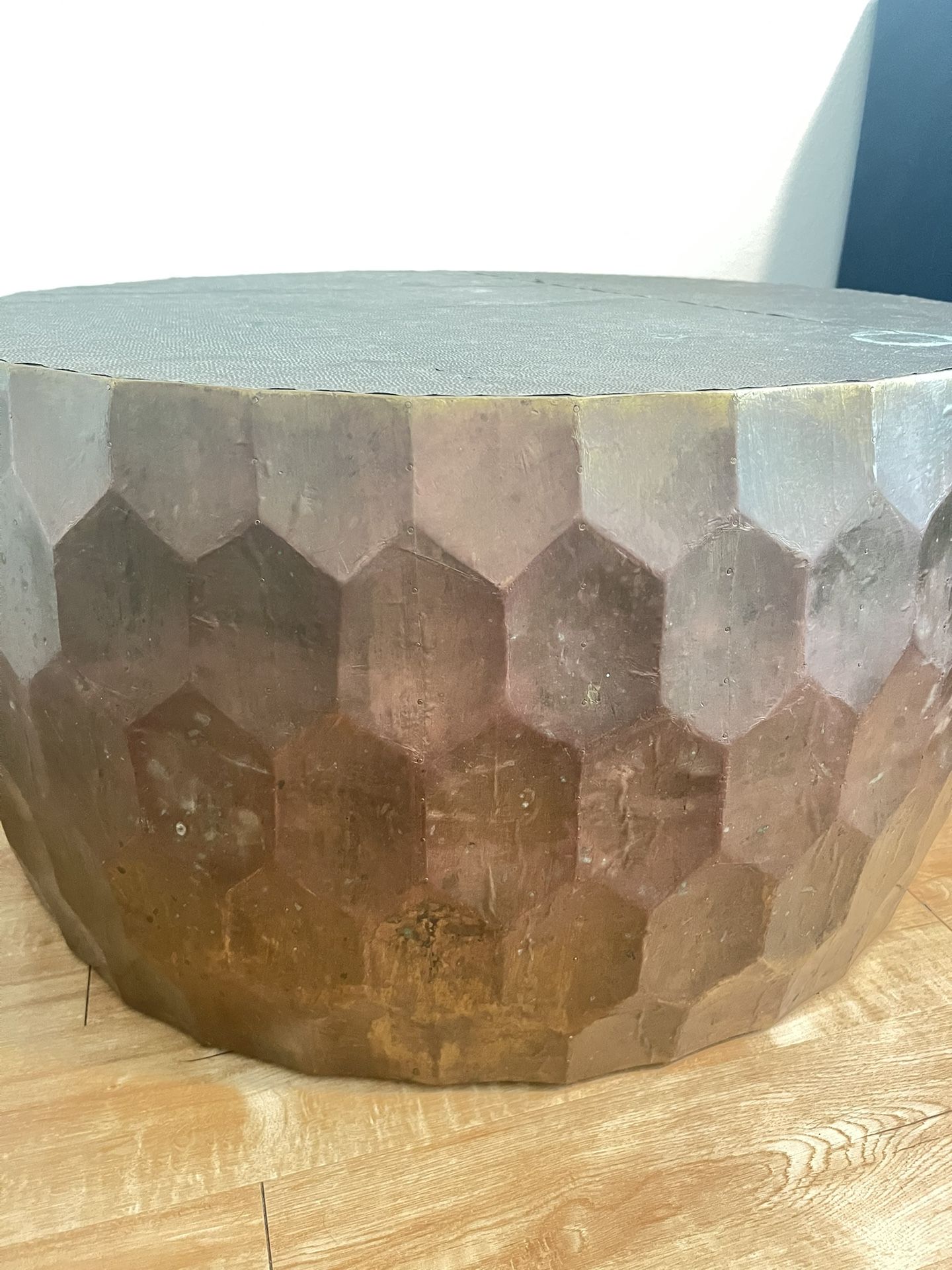 Z Gallerie Bronze Hammered Coffee Table