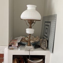 Antique Milk Glass Lamp