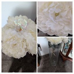 Vase With White Flowers 