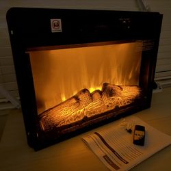 Brand New YITAHOME 24" Electric Fireplace Insert, Fireplace Heaters with Log Set, Remote Control with Timer Control, Adjustable SKU295-S1