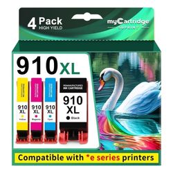 New 910XL Ink Cartridges for HP Printers Replacement for HP 910 Ink HP 910XL Ink Cartridges Combo Pack for HP 910 Work with OfficeJet Pro 8015e 8025e 