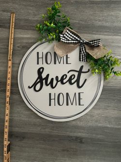 Home Sweet Home Round Door Sign