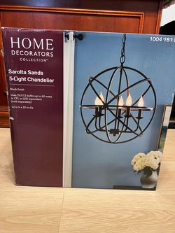 (Open to offers) Home Decorators Collection Sarolta Sands 5-Light Black Chandelier Light Fixture