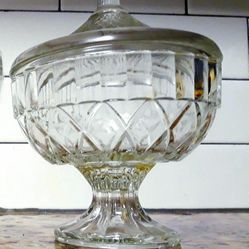 Glass And Crystal Candy Dish/ Bowl 